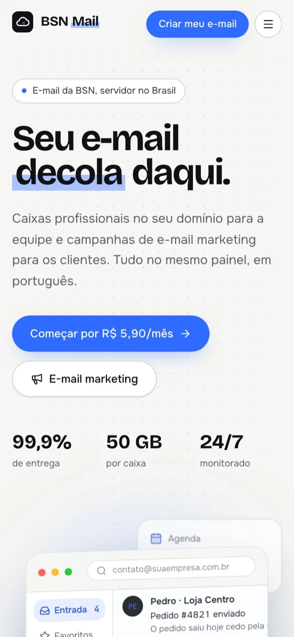 BSN Mail no celular