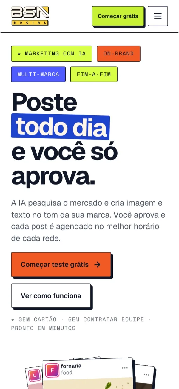 BSN Social no celular